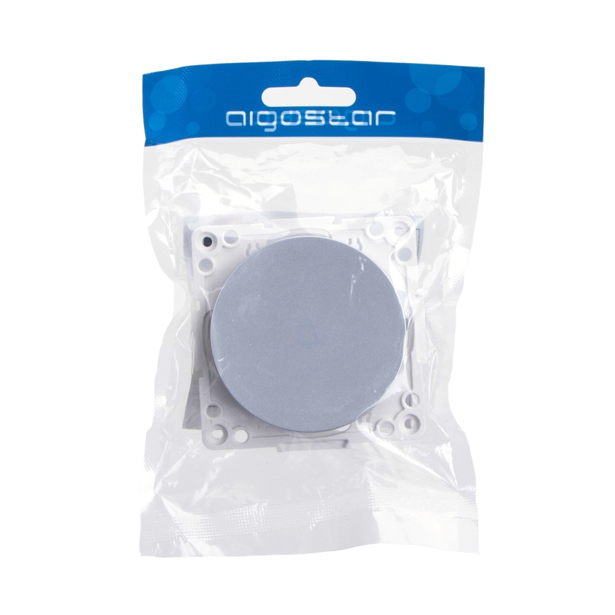 Aigostar - Interrupteur simple sans cadre pour sonnette, argenté