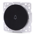 Aigostar - Interrupteur simple sans cadre pour sonnette, noir
