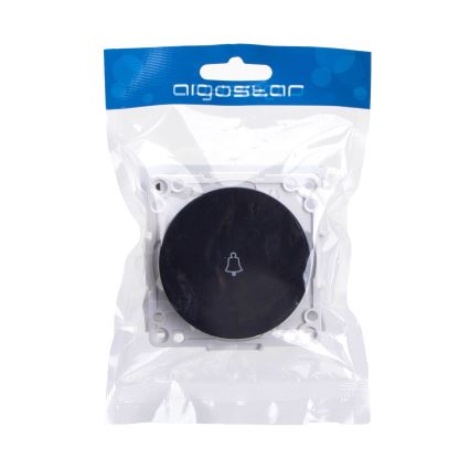 Aigostar - Interrupteur simple sans cadre pour sonnette, noir