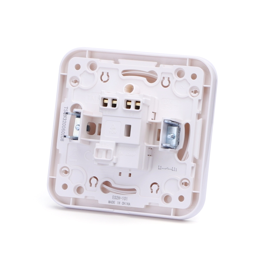 Aigostar - Interrupteur unipolaire avec cadre n°1, blanc
