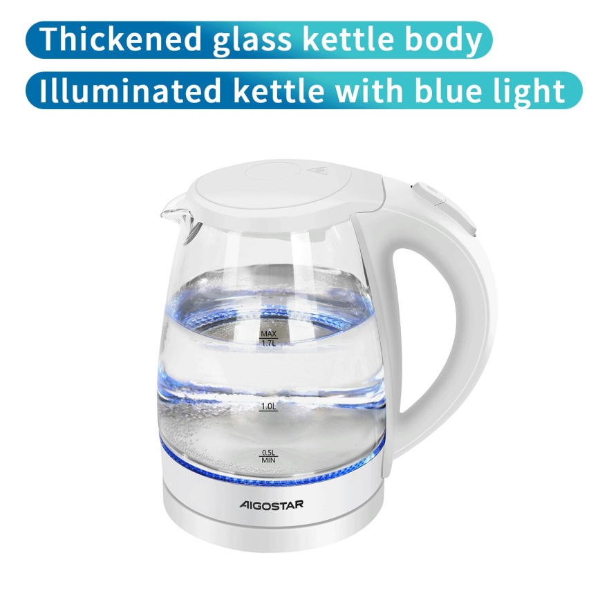 Aigostar - Ketel 1,7l 2200W/230V wit