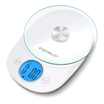 Aigostar - Keukenweegschaal 2xCR2032 wit