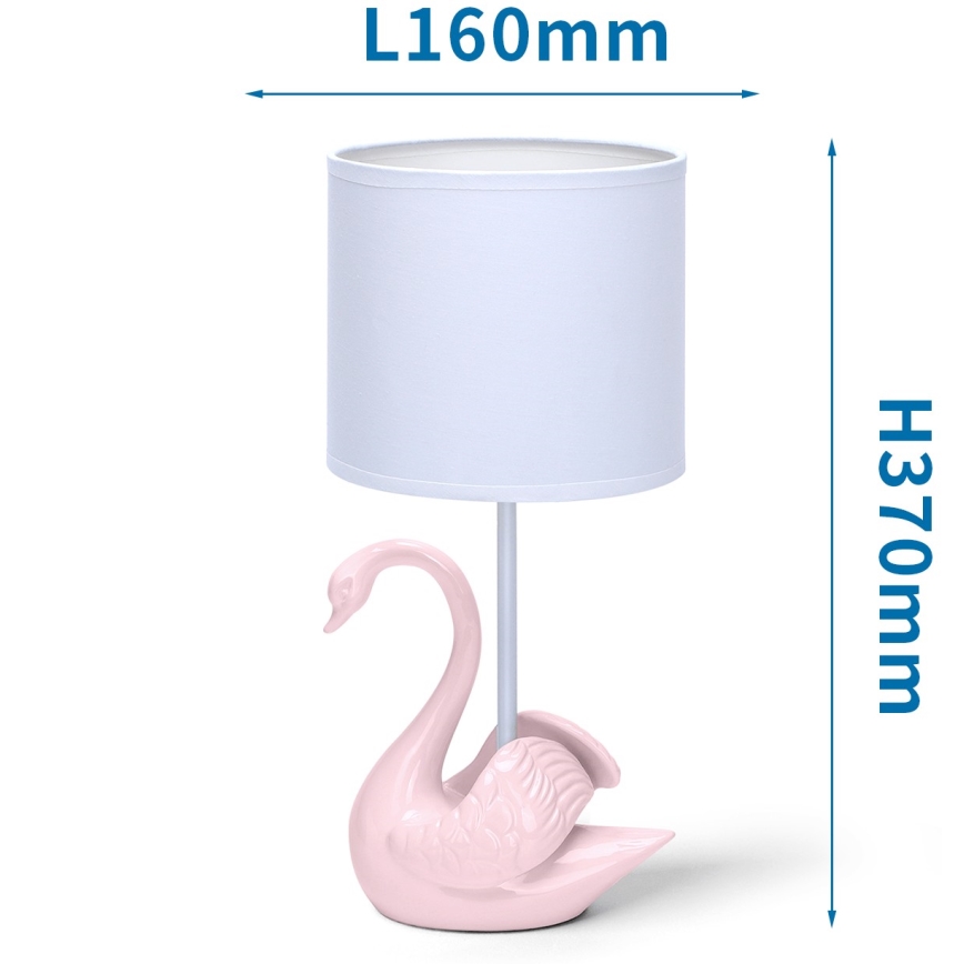 Aigostar - Kleine kinderlamp 1xE14/40W/230V swan roze