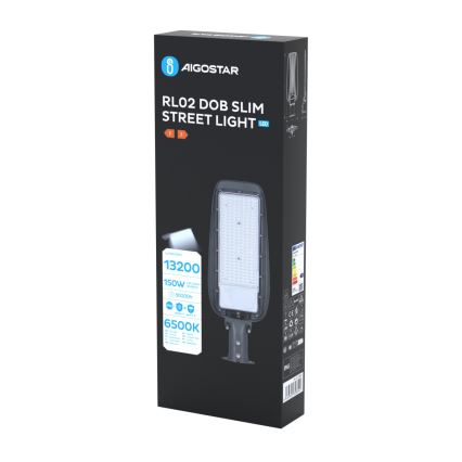 Aigostar - Lampadaire de rue SLIM LED/150W/230V 6500K IP65