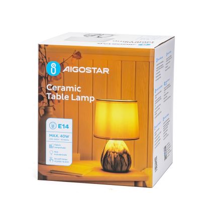 Aigostar - Lampe de table 1xE14/40W/230V blanc