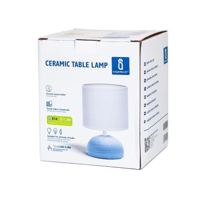 Aigostar - Lampe de table 1xE14/40W/230V bleue/blanche