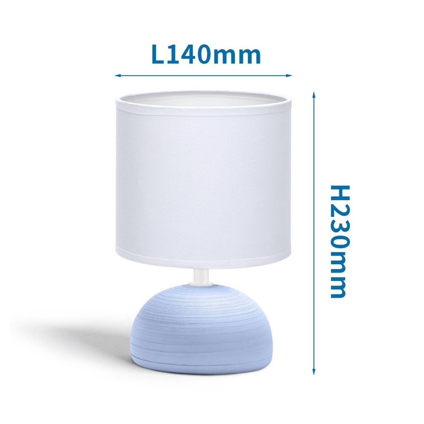 Aigostar - Lampe de table 1xE14/40W/230V bleue/blanche