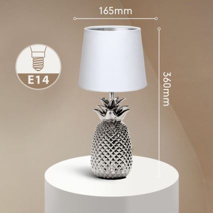Aigostar - Lampe de table 1xE14/40W/230V chrome brillant