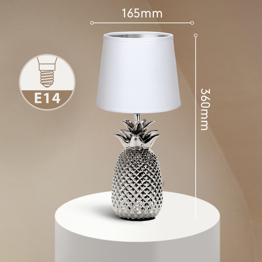 Aigostar - Lampe de table 1xE14/40W/230V chrome brillant
