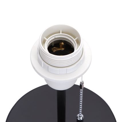 Aigostar - Lampe de table avec port USB 1xE27/40W/230V noir