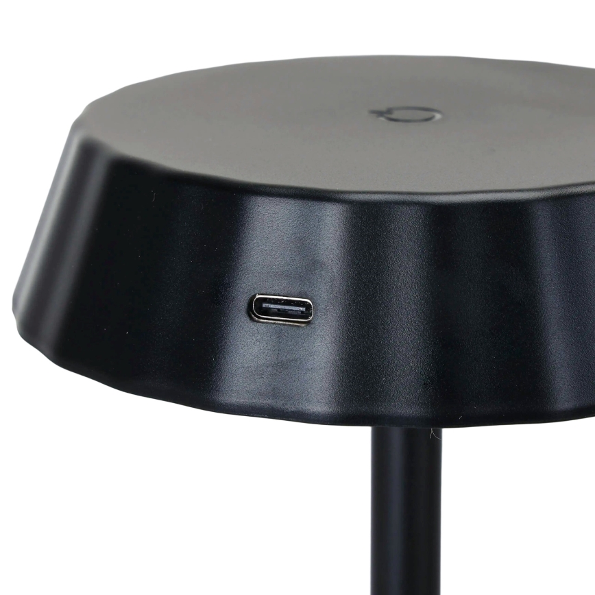 Aigostar - Lampe de bureau LED dimmable AMBIENT LED/2,4W/5V 3000-6500K noire 2000 mAh