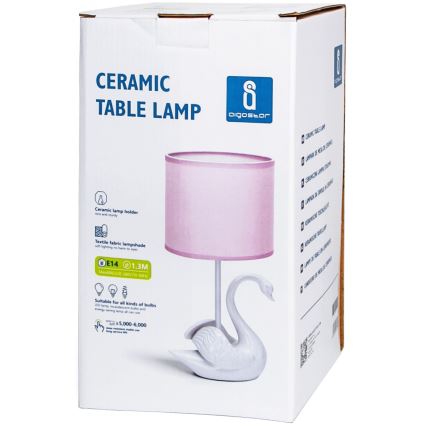 Aigostar - Lampe enfant 1xE14/40W/230V cygne blanc