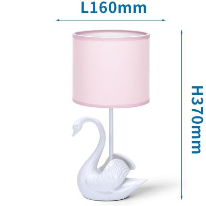 Aigostar - Lampe enfant 1xE14/40W/230V cygne blanc