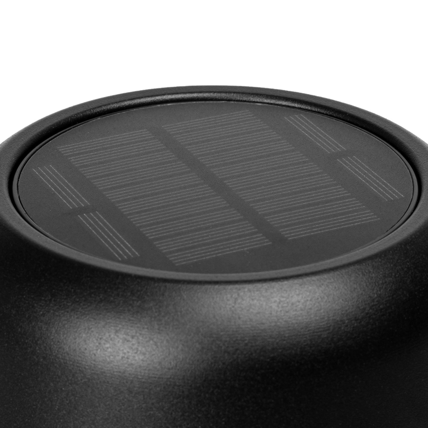 Aigostar - Lampe de table solaire à intensité variable rechargeable LED/3W/5V 2200mAh noir IP54