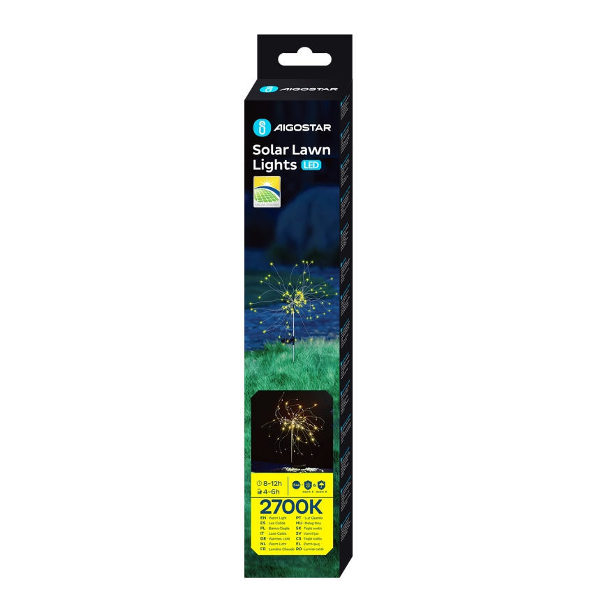 Aigostar - Lampe solaire décorative LED/0,03W/1,2V 88,5cm 300 mAh 2700K IP44