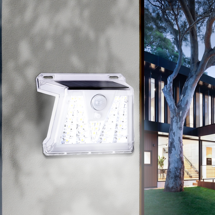 Aigostar - Lampe solaire extérieure avec détecteur LED/1,48W/3,7V IP65 1200 mAh