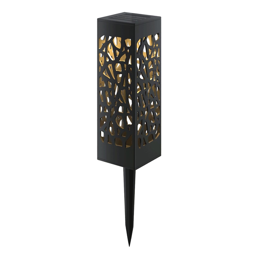 Aigostar - Lampe solaire LED/0,006W/1,2V 100 mAh 28,5 cm noir 6500K IP44