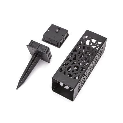 Aigostar - Lampe solaire LED/0,006W/1,2V 100 mAh 28,5 cm noir 6500K IP44