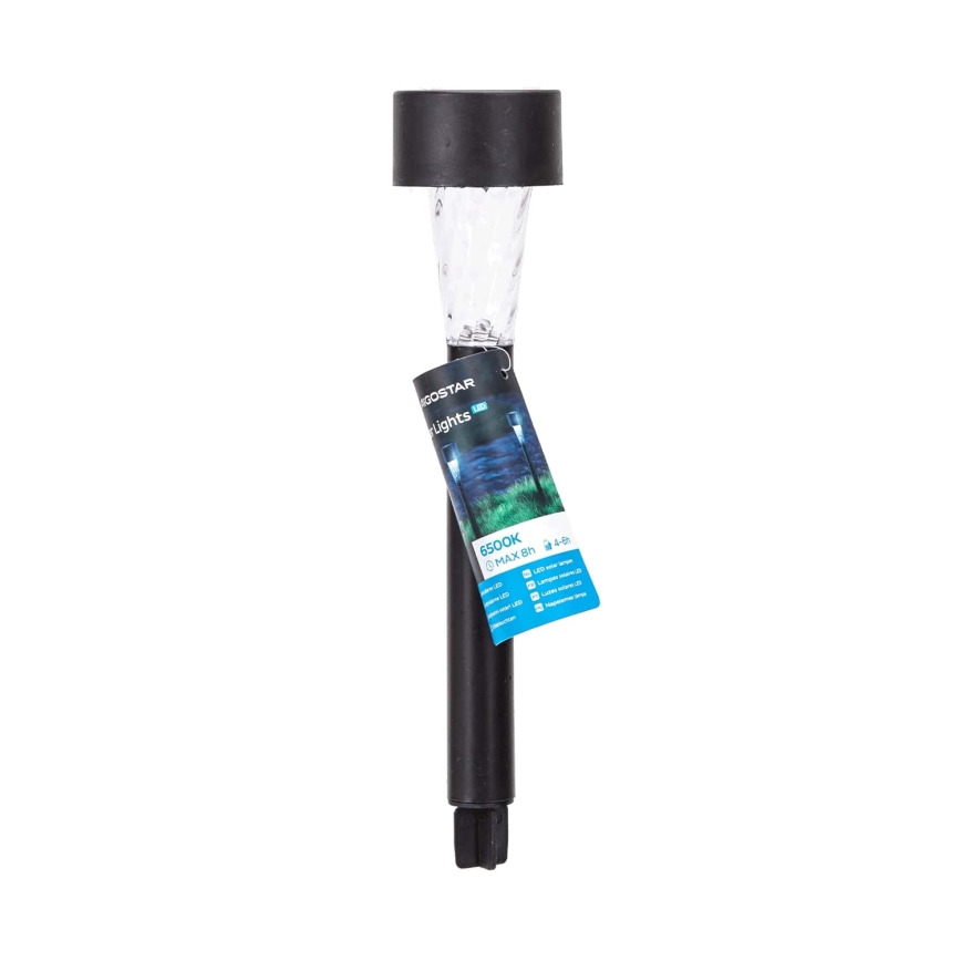 Aigostar - Lampe solaire LED/0,006W/1,2V 40 mAh 29,5 cm noir 6500K IP44
