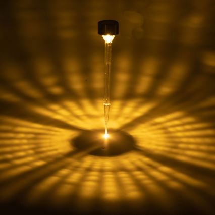 Aigostar - Lampe solaire LED/0,006W/1,2V 32cm chrome mat 200 mAh 2700K IP44