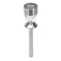 Aigostar - Lampe solaire LED/0,006W/1,2V 35,5cm chrome mat 2700K IP44 100 mAh