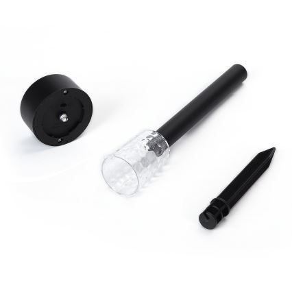 Aigostar - Lampe solaire LED/0,06W/2V 32,7 cm 6500K IP44 600 mAh noir
