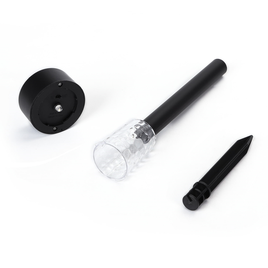 Aigostar - Lampe solaire LED/0,06W/2V 32,7 cm 6500K IP44 600 mAh noir