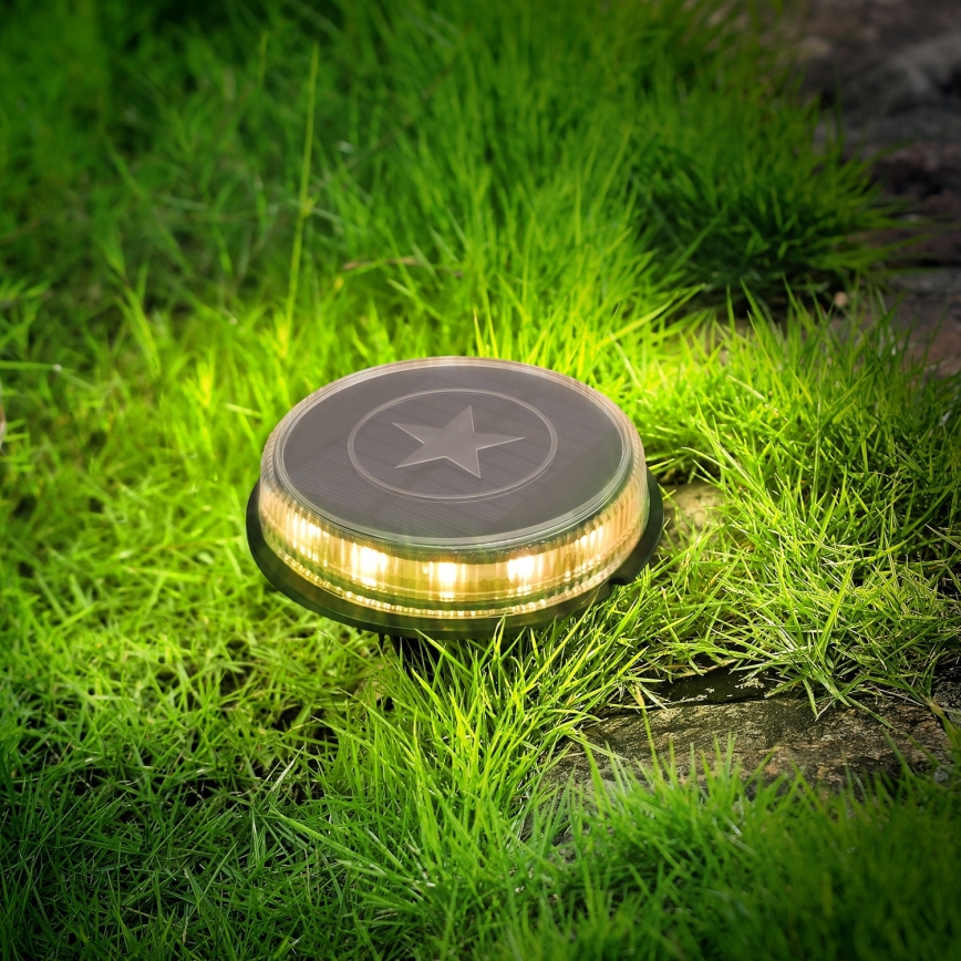 Aigostar - Lampe solaire LED/0,6W/5,5V 24,5 cm 500 mAh 3200K IP66 noir