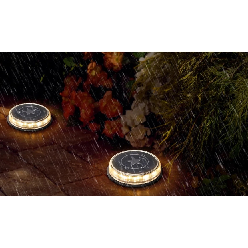 Aigostar - Lampe solaire LED/0,6W/5,5V 24,5 cm 500 mAh 3200K IP66 noir