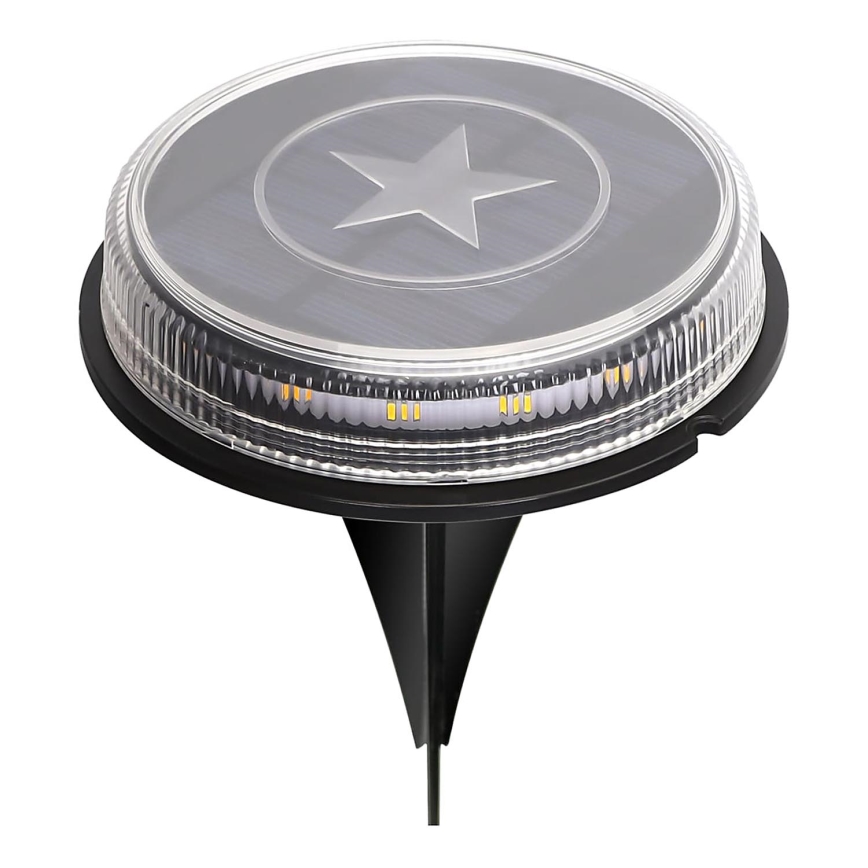 Aigostar - Lampe solaire LED/0,6W/5,5V 24,5 cm 500 mAh 3200K IP66 noir
