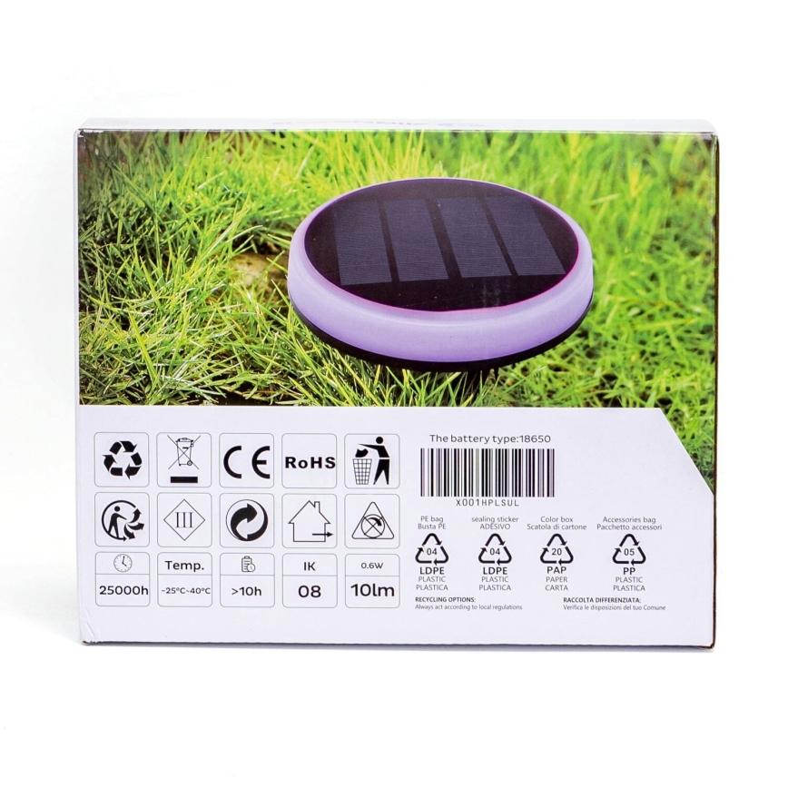 Aigostar - Lampe solaire RGB LED/0,6W/3,7V IP65