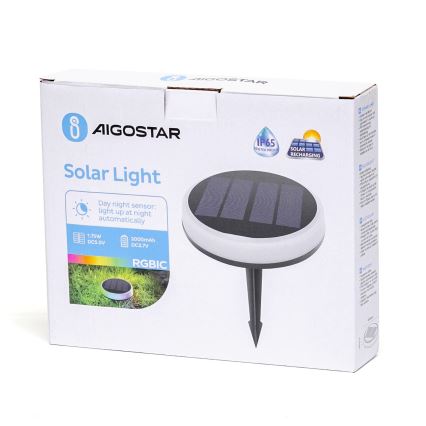 Aigostar - Lampe solaire RGBIC LED/0,6W/3,7V IP65