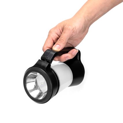 Aigostar - Lampe torche de camping à intensité variable 3en1 LED/3xAA noir