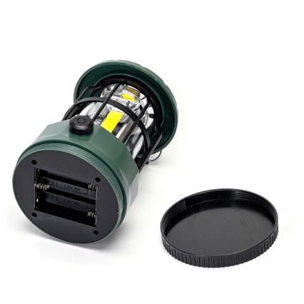 Aigostar - Lampe torche de camping LED à intensité variable LED/3xAA vert 17,5 cm