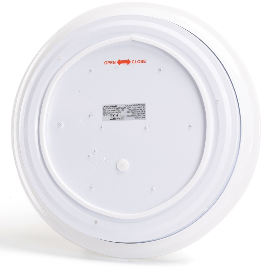 Aigostar - LED Dimbare badkamer plafondverlichting MESH Smart LED/18W/230V 3000-65000K IP44 + afstandsbediening