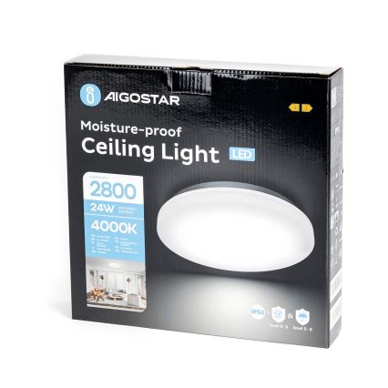 Aigostar - LED Badkamer plafondlamp LED/24W/230V 4000K IP54