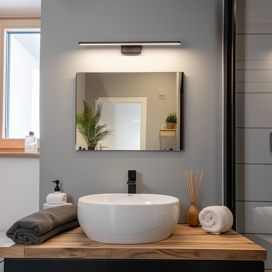 Aigostar - LED Badkamer spiegelverlichting LED/12W/230V 4000K 60 cm IP44 zwart