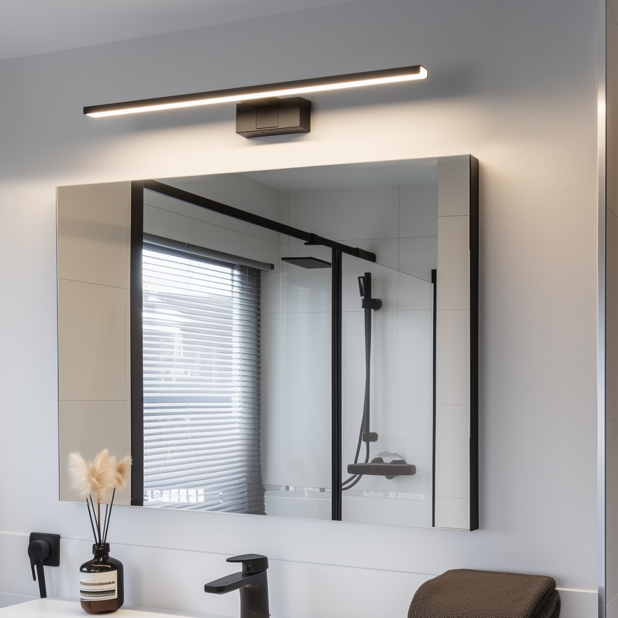 Aigostar - LED Badkamer spiegelverlichting LED/12W/230V 4000K 60 cm IP44 zwart