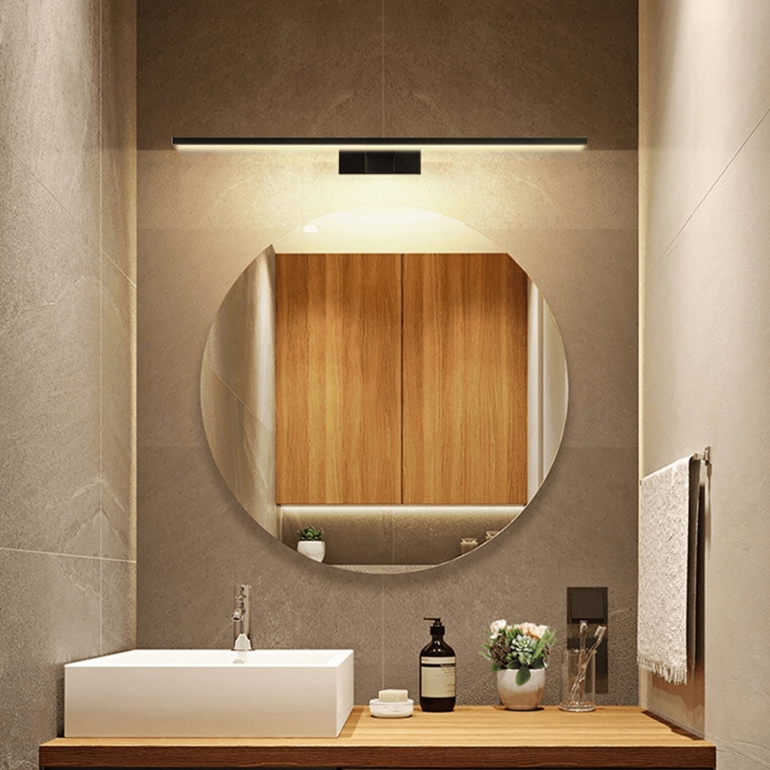 Aigostar - LED Badkamer spiegelverlichting LED/12W/230V 4000K 60 cm IP44 zwart