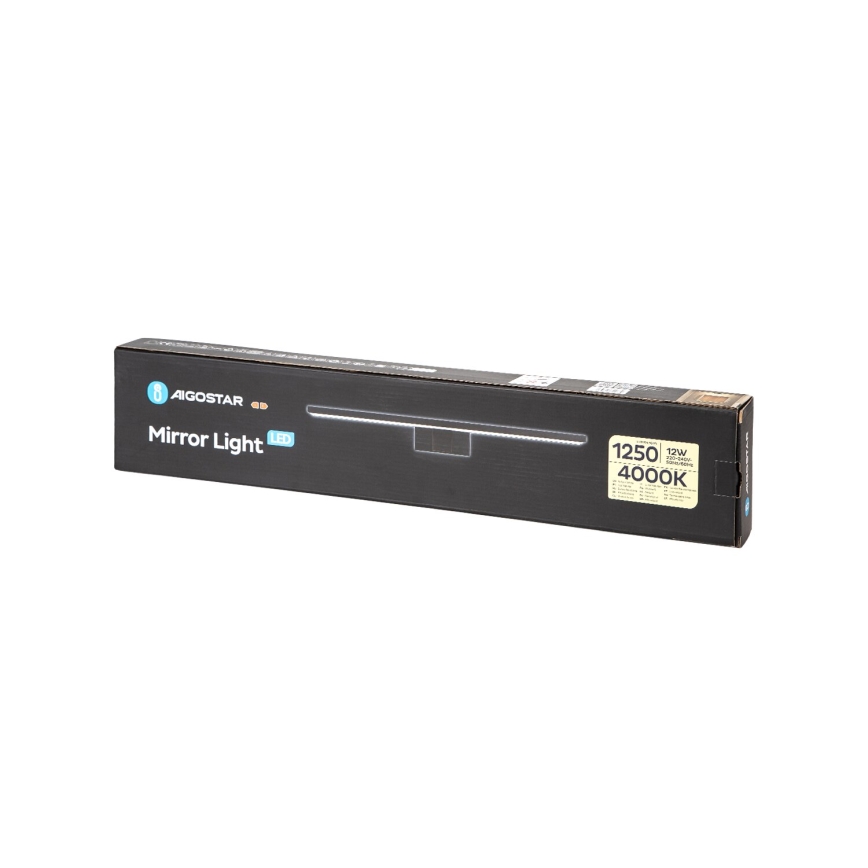 Aigostar - LED Badkamer spiegelverlichting LED/12W/230V 4000K 60 cm IP44 zwart