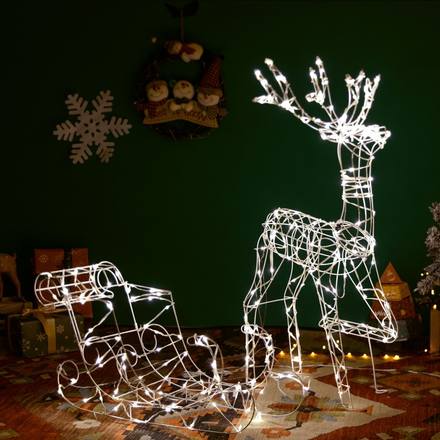 Aigostar - LED Buiten decoratie LED/3,6W/31/230V 2700K 90/45cm IP44 rendier met een slee