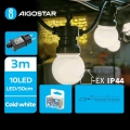 Aigostar - LED buiten decoratieve slinger 10xLED/3m IP44 koud wit