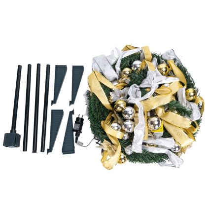 Aigostar - LED-buitenkerstboom 150xLED 1,8m IP44 wit/goud koel wit