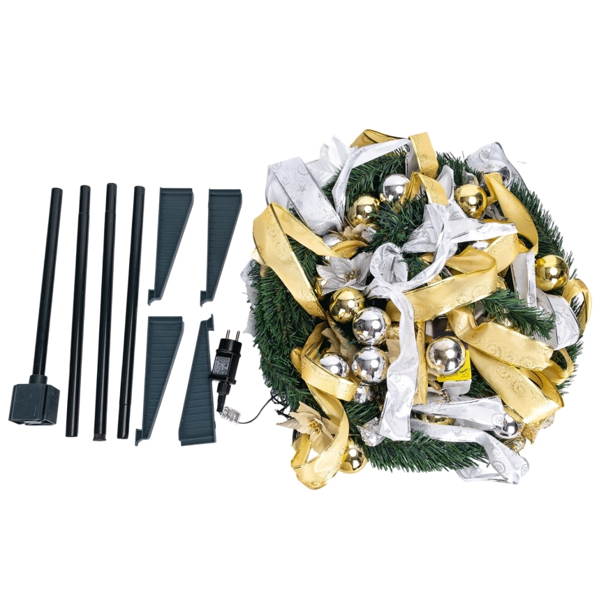 Aigostar - LED-buitenkerstboom 150xLED 1,8m IP44 wit/goud koel wit