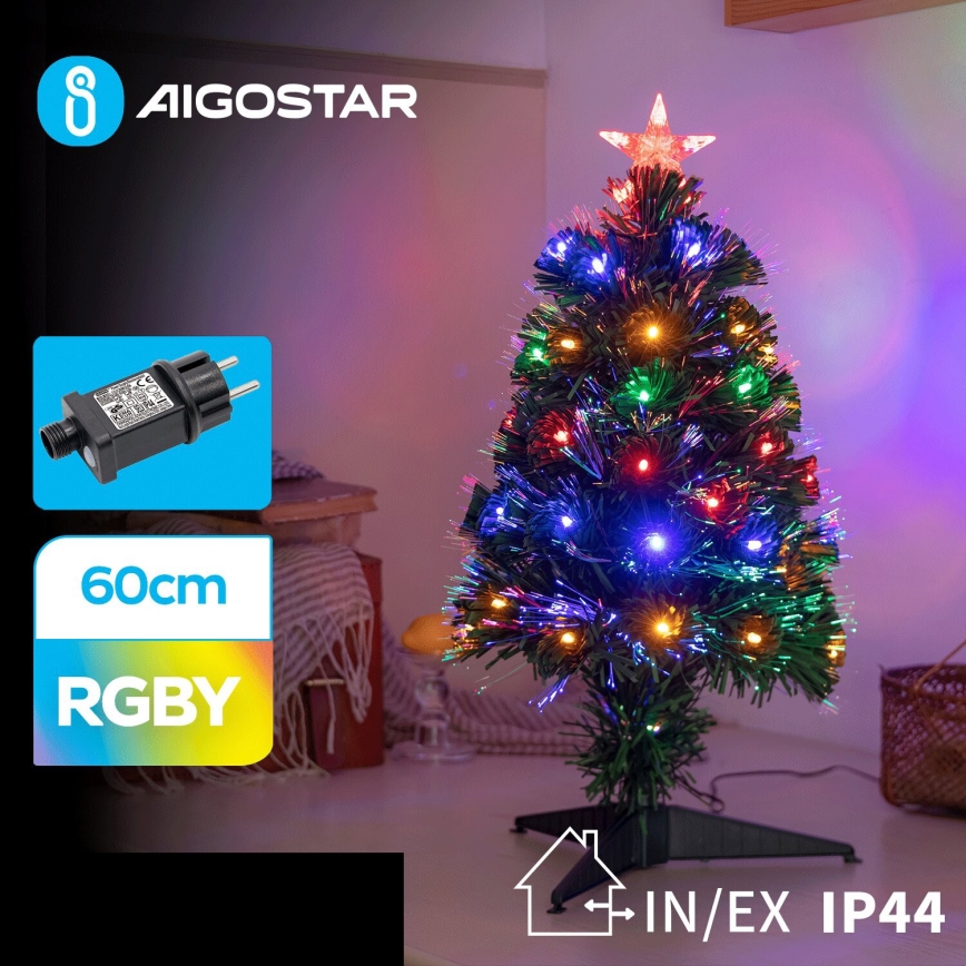 Aigostar - LED Buiten Kerstboom LED/3,6W/230V 60 cm IP44 Meerdere kleuren