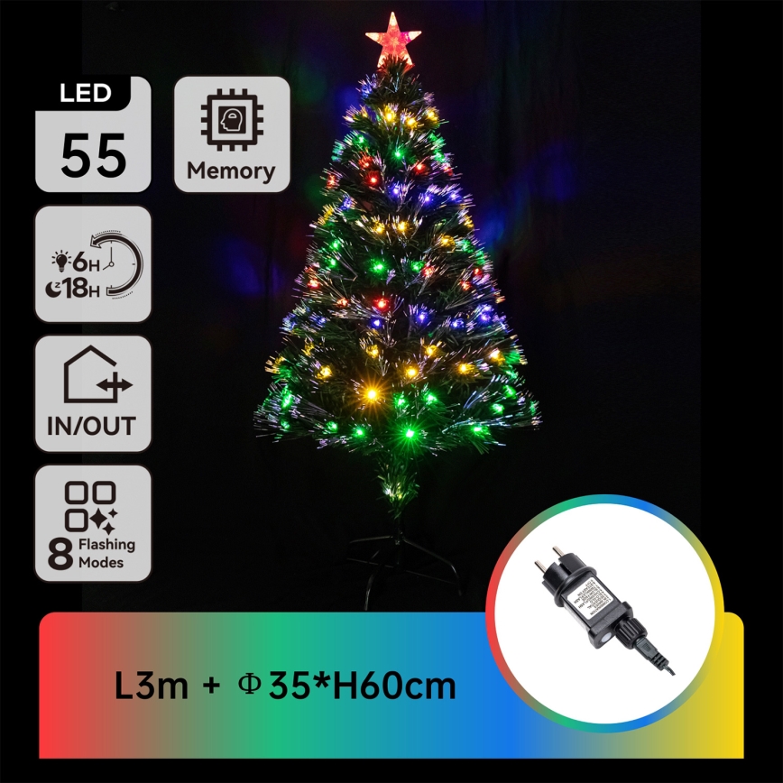 Aigostar - LED buiten kerstboom LED/3,6W/230V 60 cm IP44 meerkleurig