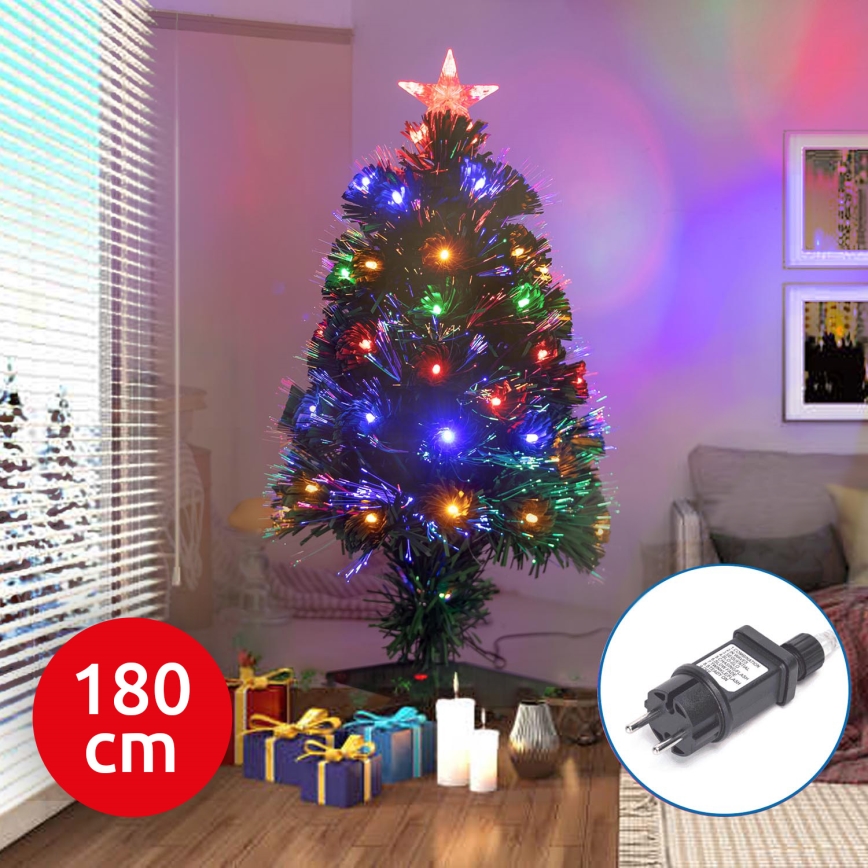 Aigostar - LED Buiten Kerstboom LED/6W/230V 180 cm IP44 Meerdere kleuren