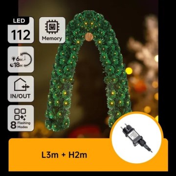 Aigostar - LED buiten kerstdecoratie 112xLED/3,6W/230V 2m IP44 warm wit
