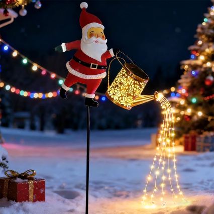 Aigostar - LED Buiten kerstdecoratie 120xLED/8 functies 80 cm IP44 Santa/warm wit