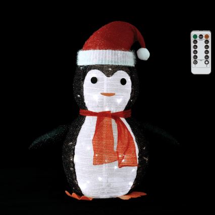 Aigostar - LED buiten kerstdecoratie 50xLED/3xAA IP44 pinguïn